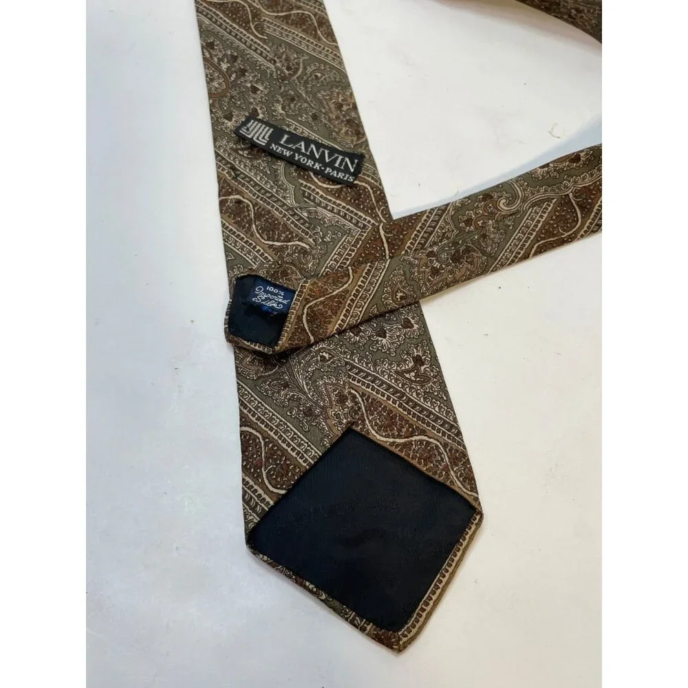 Lanvin silk neck tie 57